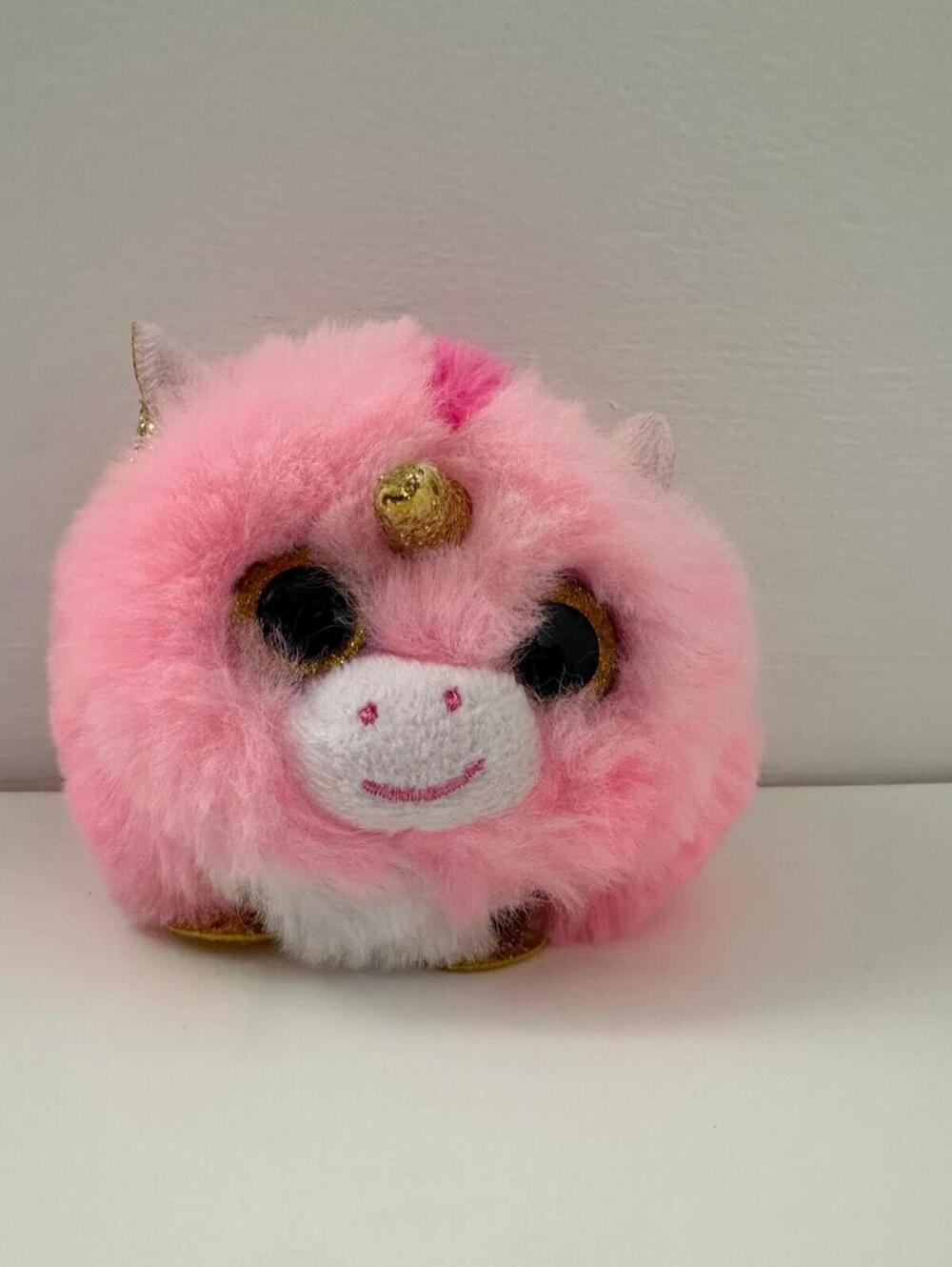 Ty Puffies Teeny Tys “Fantasia” the Pink Unicorn - Small - No Hang Tag! (3 inch)